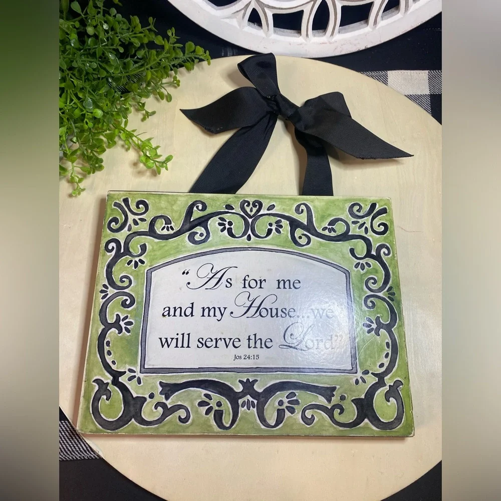 Decorative Plaque with Inspirational Quote With Bow‎